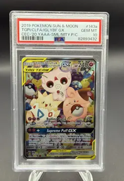 Pokemon PSA 10 Togepi & Cleffa & Igglybuff GX 143a/236 Premium Collection S#9498 - Image 1
