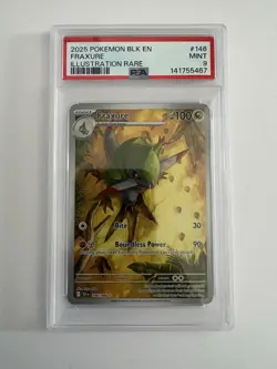 PSA 9 Fraxure 2025 Pokemon BLK EN-Black Bolt 146 IR. - Image 1