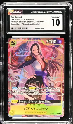 Boa Hancock #PRB02-017 Japanese One Piece Premium Booster: Best Vol.2 CGC 10 - Image 1