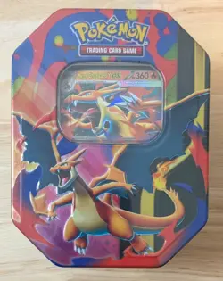 Pokemon TCG: Mega Charizard Y Factory Sealed Card Tin - Sealed - Image 1