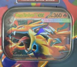 Pokemon TCG: Mega Charizard Y Factory Sealed Card Tin - Sealed - Image 2