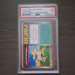 Psa 7 Pokemon Tomy 1997 Scratch Card Rapidash #78 Unscratched - Image 1