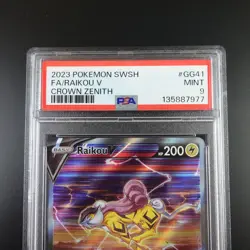 PSA 9 Raikou V GG41/GG70 Pokemon Crown Zenith Full Art Holo Graded Card - Image 2