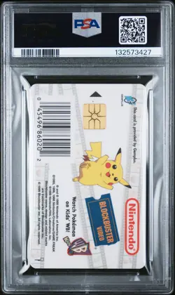 1999 GEMPLUS NINTENDO POKEMON SNAP SMART CARDS BLOCKBUSTER VIDEO PIKACHU PSA 9 - Image 2