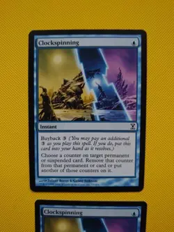 Clockspinning x2. Instant Magic the Gathering Card. Time Spiral as pictures - Image 3
