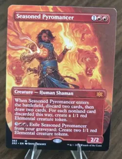 MTG Seasoned Pyromancer (Borderless) Double Masters 2022 Regular - Image 1