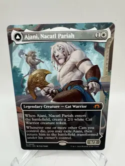 MTG Ajani, Nacatl Pariah 0442 BORDERLESS Modern Horizons 3 MYTHIC RARE NM/M - Image 1