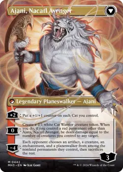 x1 Ajani, Nacatl Pariah // Ajani, Nacatl Avenger MH3 MTG 442 BORDERLESS 1x - Image 2