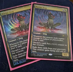 2x MTG Psychic Frog Foil Store Championship Top 8 Promos NM - Image 1