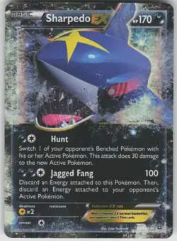 Pokemon TCG Sharpedo EX Ultra Rare XY - Primal Clash 91/160 - Image 1