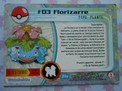 FLORIZARRE #03 - TOPPS TV ANIMATION EDITION 1999 - CARTE POKEMON - BON ETAT - Image 4