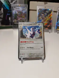 Pokemon TCG Stellar Crown Archaludon 107/142 Cosmos Holo Blister Exclusive - Image 1