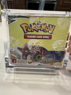 pokemon evolving skies booster box factory sealed + acrylic case - Image 2