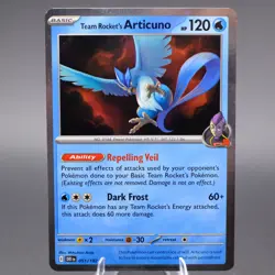 Team Rocket's Articuno 051/182 (Cosmo Holo) SV10: Destined Rivals Pokemon TCG NM - Image 1