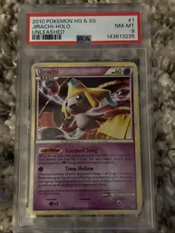 2010 Pokemon HG & SS Unleashed Jirachi Holo 1/95 PSA 8 NM - Image 1