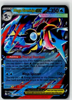 POKEMON Mega Greninja ex - 022/086 [CRI 022/086] Double Rare Holofoil NM - Image 1