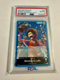 2023 ONE PIECE CCG SEALED BATTLE KIT VOL.1 #047 MONKEY.D. LUFFY PSA 10 - Image 1