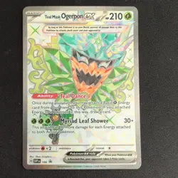 Teal Mask Ogerpon ex 166 - Scarlet & Violet Promo Card Holo Pokemon Card NM - Image 1