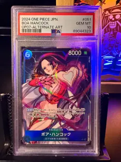 2024 Boa Hancock OP07-051 Alternate Art Japanese One Piece Card PSA 10 - Image 1