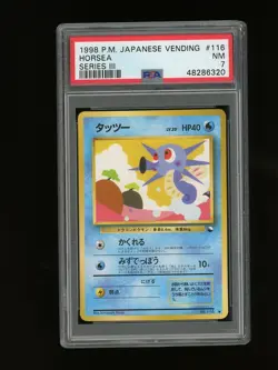Pokemon PSA 7 NEAR MINT Horsea 1998 Vending Series 3 Japanese Promo Card - Image 1