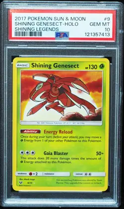 Shining Genesect 9/73 PSA 10 Shining Legends Pokemon Card - Image 1