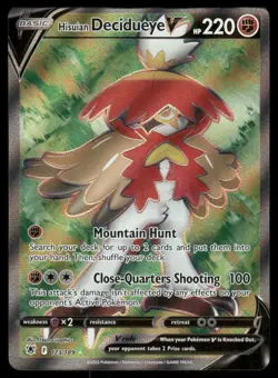 Pokemon Cards Hisuian Decidueye V 173/189 Astral Radiance *CUT EDGE * NM - Image 1