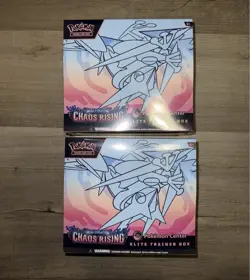 2x Pokemon Center Mega Evolution Chaos Rising ETB Elite Trainer Box - Image 1
