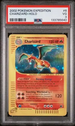 PSA 3 2002 POKEMON EXPEDITION #6 CHARIZARD-HOLO Canadian Seller - Image 1