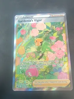 2023 Pokemon Sword-Shield Full Art Gardenias Vigir Crown Zenith #GG61 Light Play - Image 1