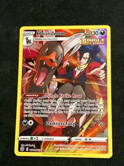 Pokemon TCG Houndoom Sword & Shield: Brilliant Stars TG10/TG30 Holo Secret Rare - Image 1