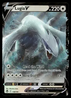 Lugia V 138/195 Holo V Rare Silver Tempest Pokemon NM/M - Image 1