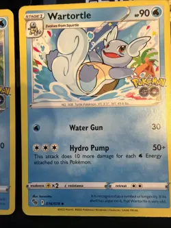 SQUIRTLE 015/078, WARTORTLE 016/078, BLASTOISE 017/086 POKEMON GO EVOLUTION LINE - Image 3