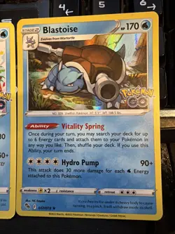 SQUIRTLE 015/078, WARTORTLE 016/078, BLASTOISE 017/086 POKEMON GO EVOLUTION LINE - Image 4
