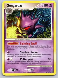 Gengar 18/100 Rare Stormfront Pokemon Damaged - Image 1