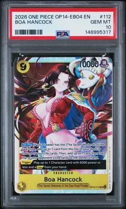 2026 One Piece Boa Hancock OP14-112 Alt Art PSA 10 GEM MINT Warlord 🔥 - Image 1
