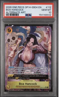 2026 ONE PIECE OP14-EB04 THE AZURE SEA’S SEVEN BOA HANCOCK ALTERNATE ART PSA 10 - Image 1