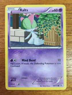 Ralts Pokemon Card, Legendary Treasures Set 59/113 - Image 1