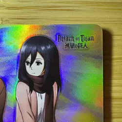 Weiss Schwarz Attack on Titan Since That Day RRR Mikasa Eren Armin Holo Card - Image 3