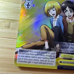 Weiss Schwarz Attack on Titan Since That Day RRR Mikasa Eren Armin Holo Card - Image 5