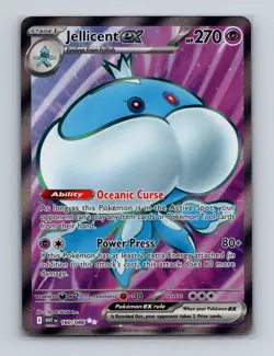 Jellicent ex 160 2025 Pokemon S&V White Flare Full Art Ultra Rare Card NM+ (a) - Image 1
