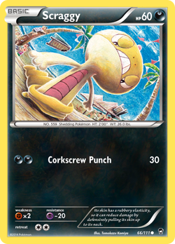 Scraggy 66/111 Common | Furious Fists | Pokemon Card - Image 1