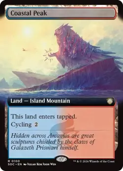Coastal Peak (Extended Art) - Commander: Secrets of Strixhaven (SOC) - Image 1
