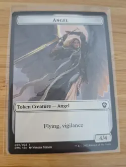 MTG Angel Token Creature 001 Dominaria United M/NM Free UK P&P - Image 1