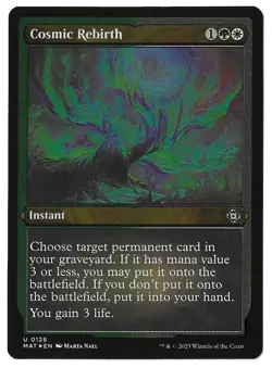 MTG Cosmic Rebirth Etched FOIL March of the Machine: The Aftermath (MAT) #0128 - Image 1