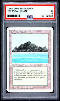 1994 MTG REVISED EDITION TROPICAL ISLAND PSA 5 - Image 1