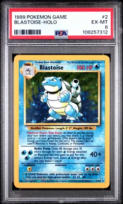 Blastoise- Base set Holo Pokemon PSA 6 - Image 1
