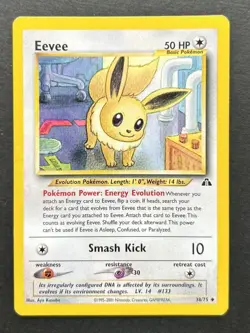 Pokemon TCG Eevee Neo Discovery Card 38/75 Regular LP Condition - Image 1