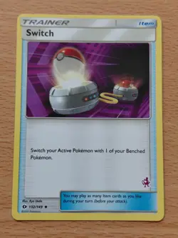 Pokemon TCG Trainer Switch Sun And Moon 132/149 Mewtwo Stamp Battle Academy - Image 1