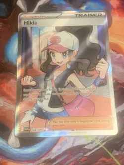 Pokemon TCG White Flare HILDA Ultra Rare Full Art Trainer Supporter 164/086 Mint - Image 1