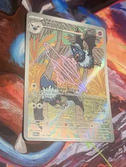 Pokemon TCG White Flare SWOOBAT Illustration Rare 120/086 Mint - Image 3